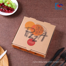 High Strong customized logo Corrugated Pizza Paper box